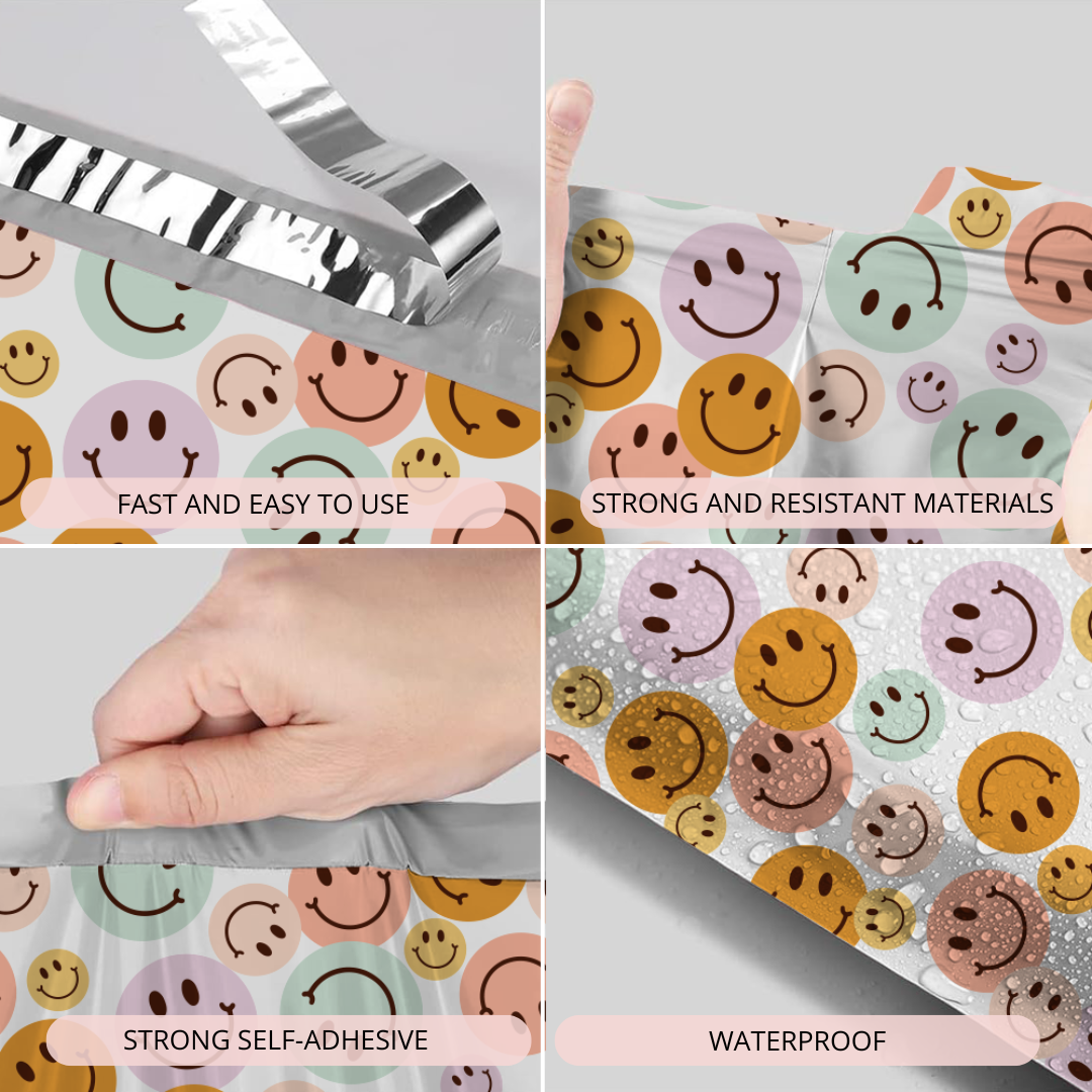 10x13" Happy Face Poly Mailer
