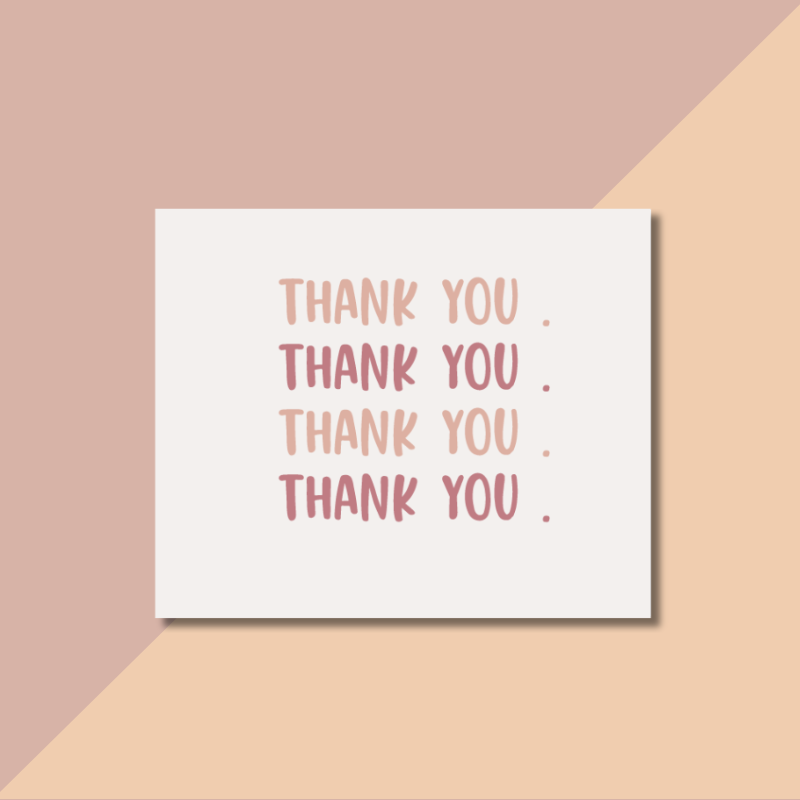 Insert Cards "thank you, thank you"