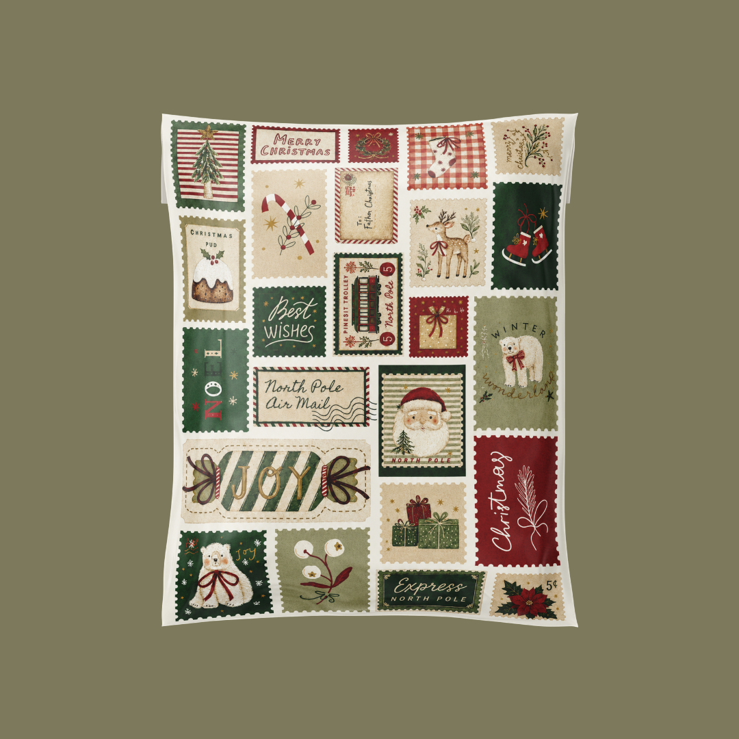 10x13" Postal Christmas Poly Mailer