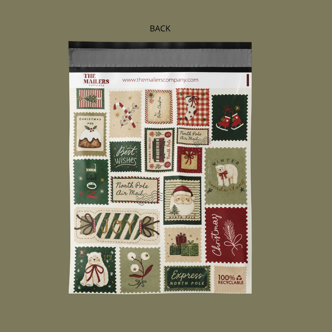 10x13" Postal Christmas Poly Mailer