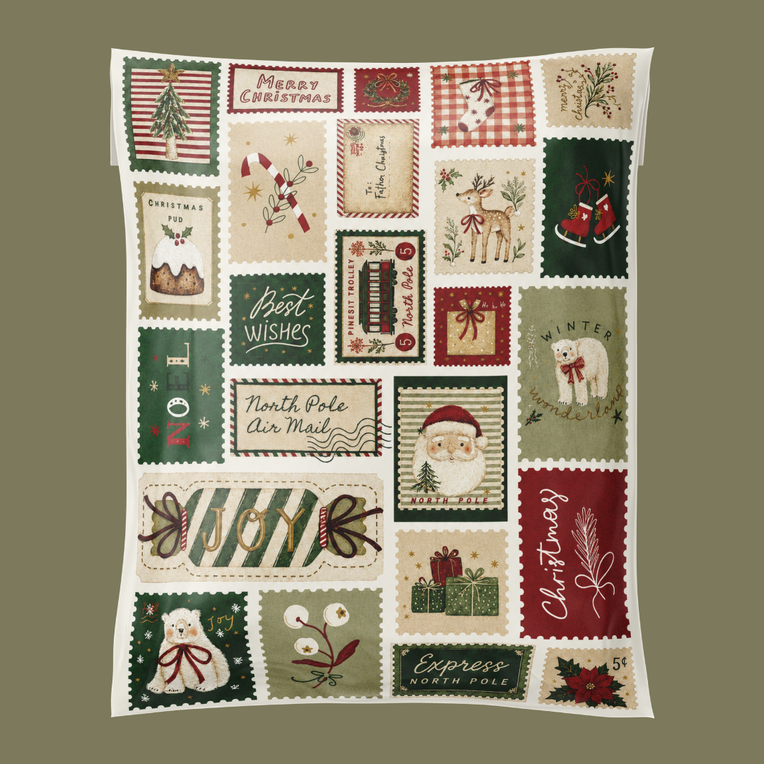 14x19" Postal Christmas Poly Mailer