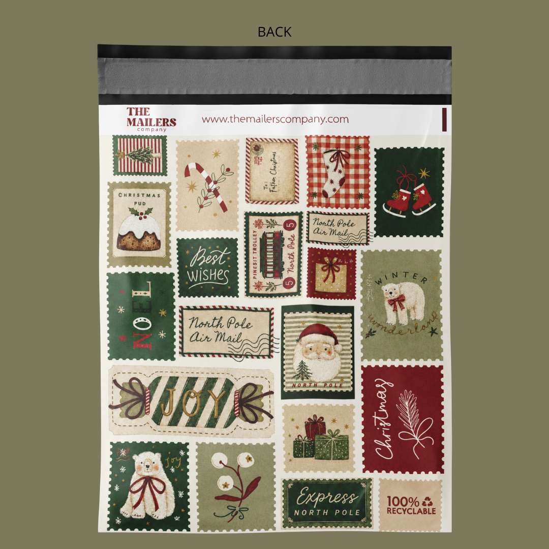 14x19" Postal Christmas Poly Mailer