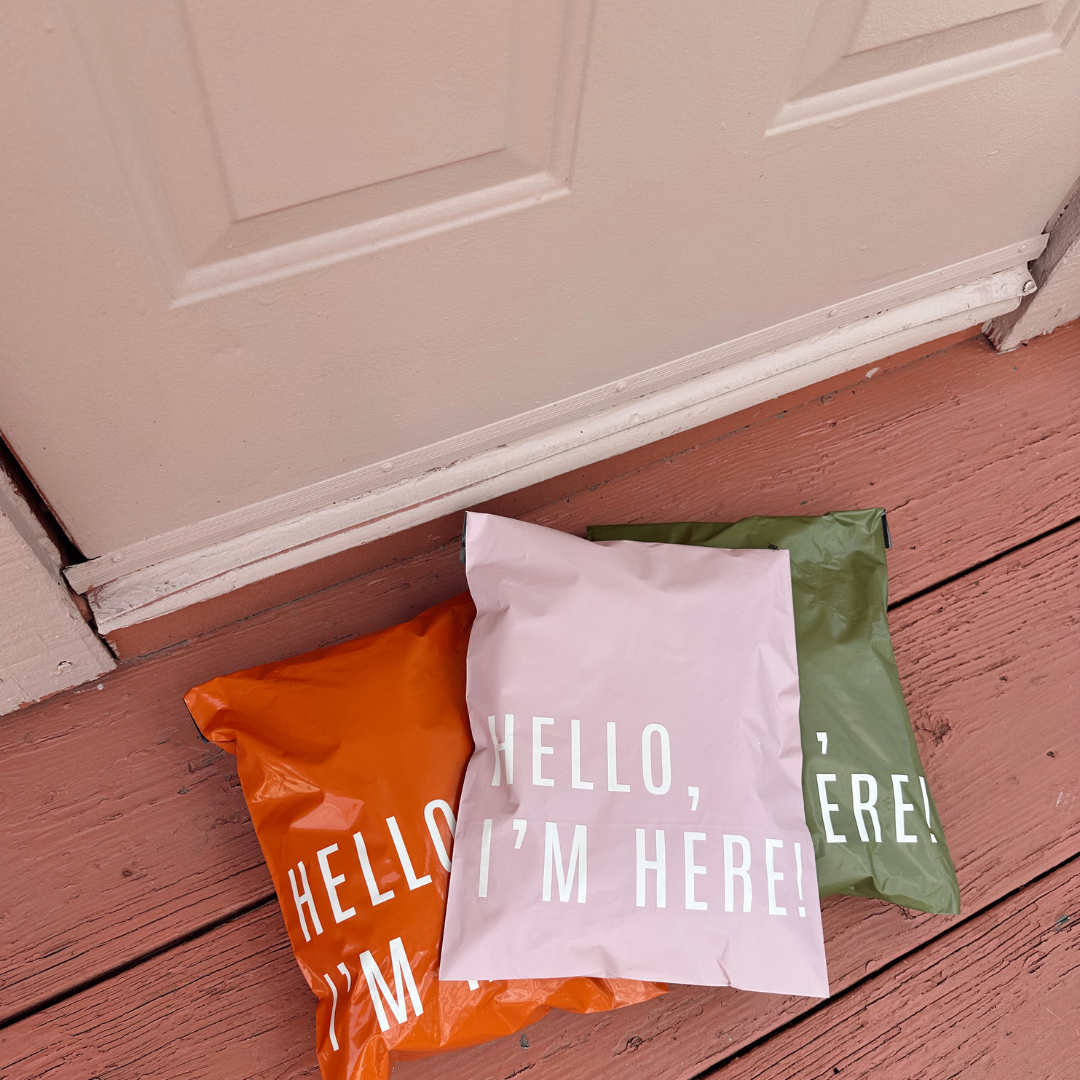 10x13" Hello I'm Here Mix Poly Mailer