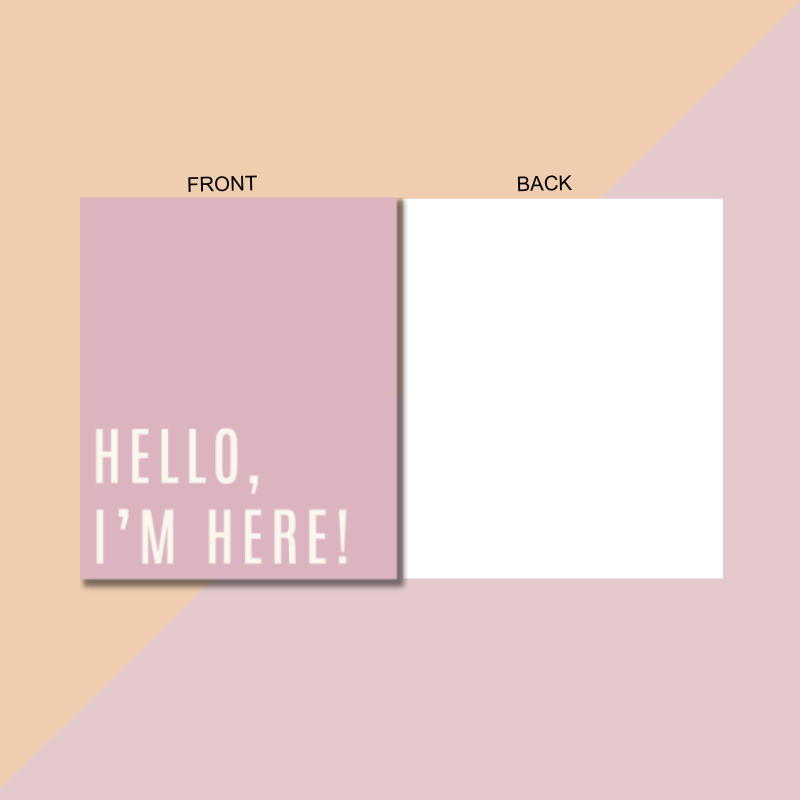 Insert Cards "Hello I'm Here" Mix