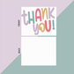 Insert Card "thank you" Multicolor