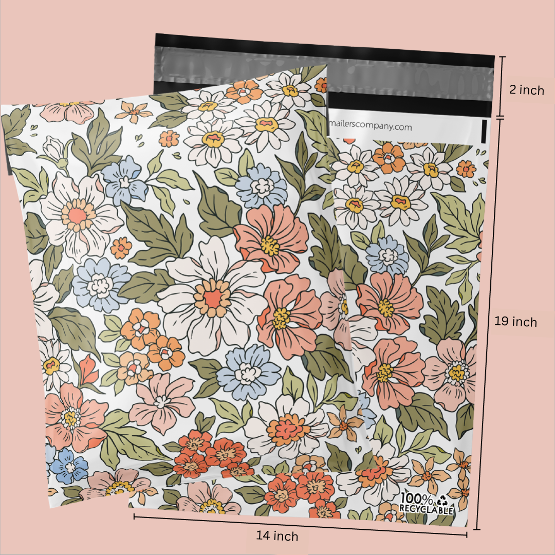 14x19" Summer Flowers Poly Mailer