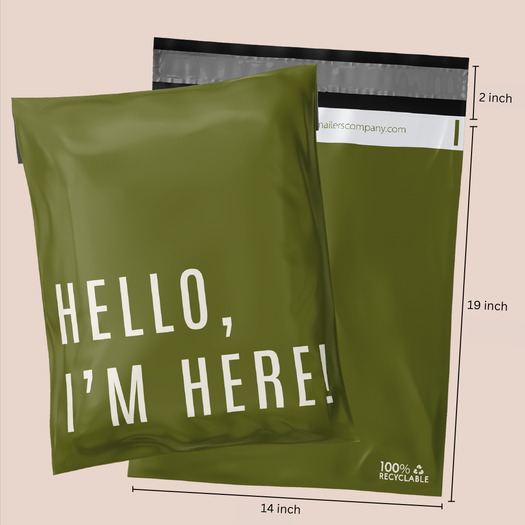 14x19" Hello I'm Here Mix Poly Mailer