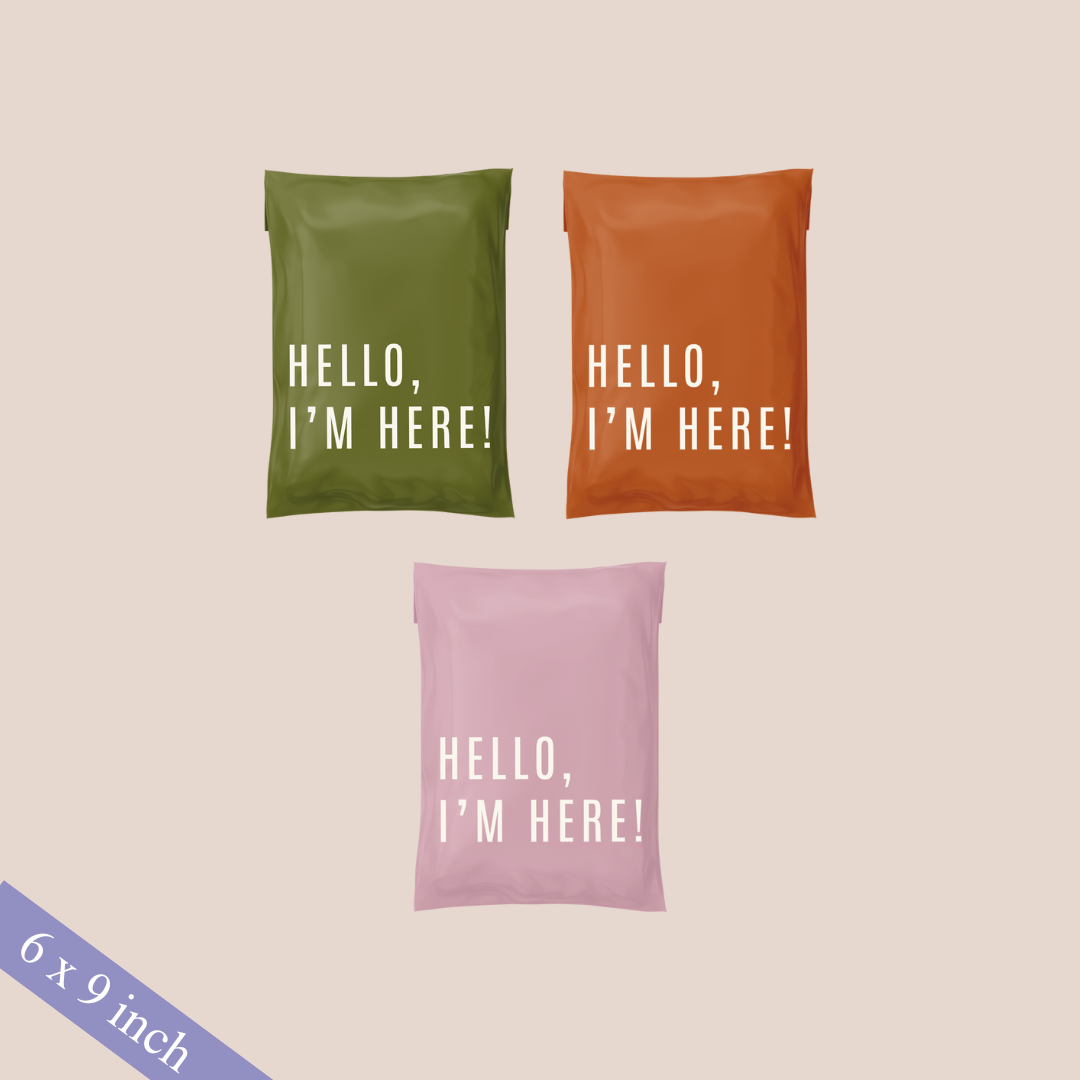 6x9" Hello I'm Here Mix Poly Mailer