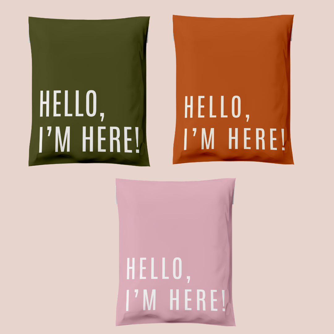 10x13" Hello I'm Here Mix Poly Mailer