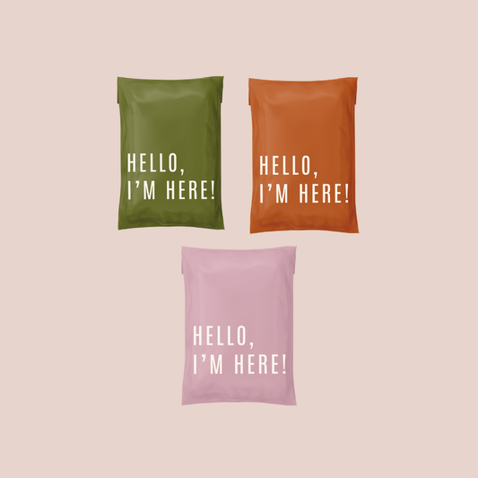 6x9" Hello I'm Here Mix Poly Mailer