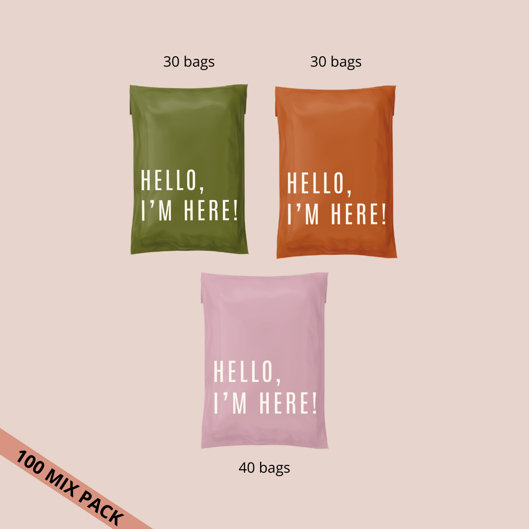 6x9" Hello I'm Here Mix Poly Mailer