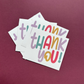 Insert Card "thank you" Multicolor