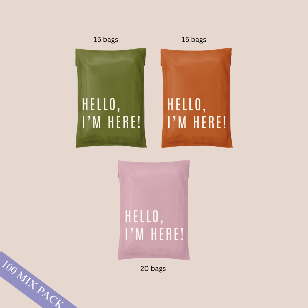 6x9" Hello I'm Here Mix Poly Mailer