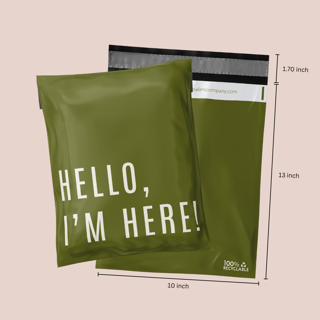 10x13" Hello I'm Here Mix Poly Mailer