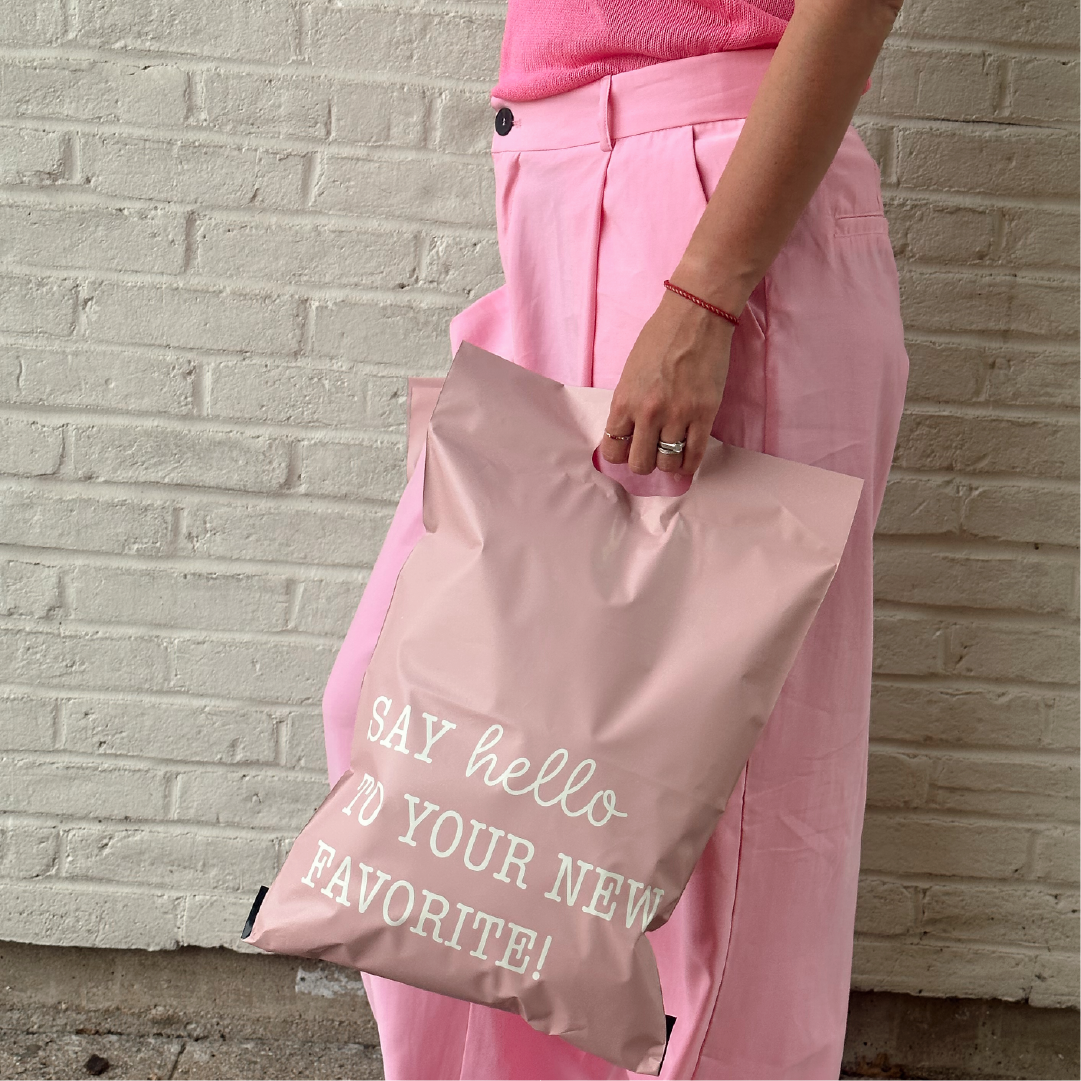 12x14" Say Hello to your New Favorite Pink (With Handle)