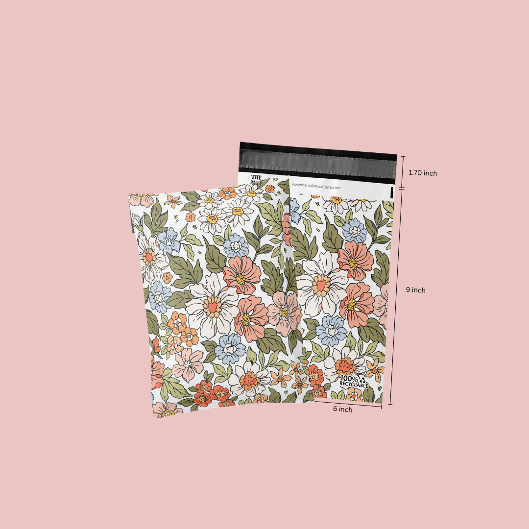 6x9" Summer Flowers Poly Mailer