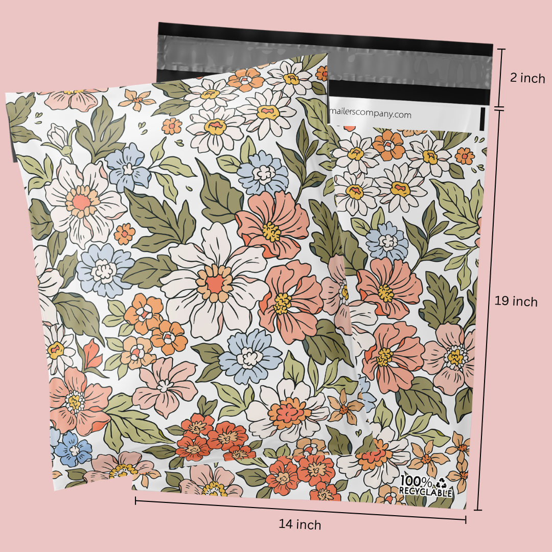 14x19" Summer Flowers Poly Mailer
