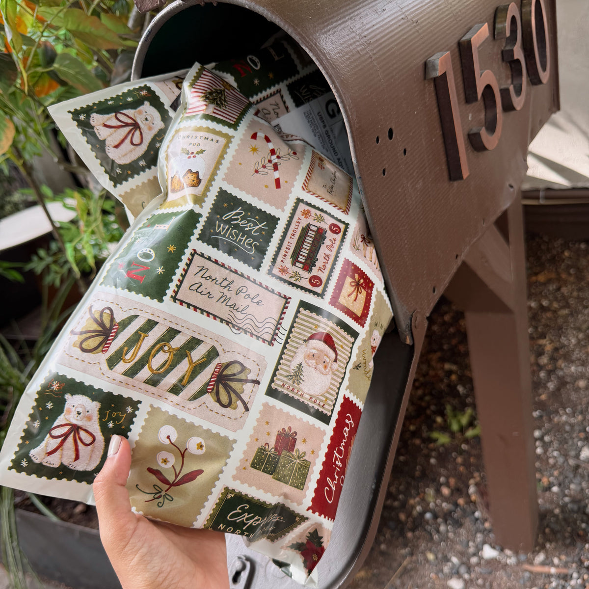 10x13" Postal Christmas Poly Mailer