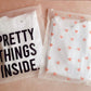 9.5"x12" Frosted Bag with Zipper "Pretty Thing Inside"