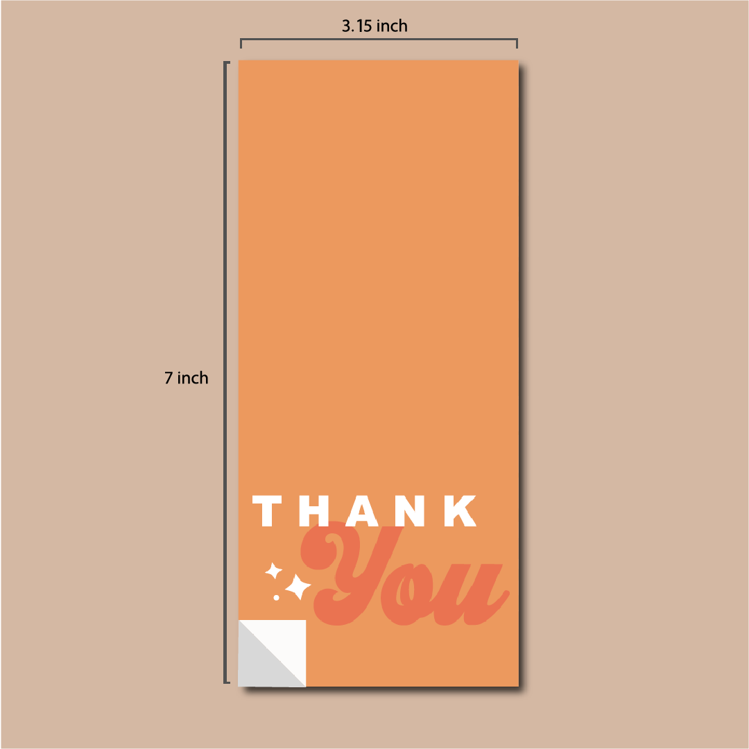 Sticker "Thank you" Orange