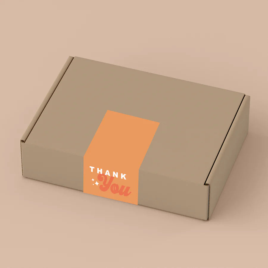 Sticker "Thank you" Orange